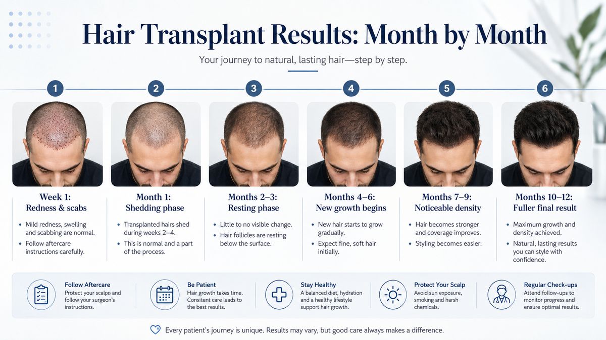 Hair Transplant Month by Month: What to Actually Expect